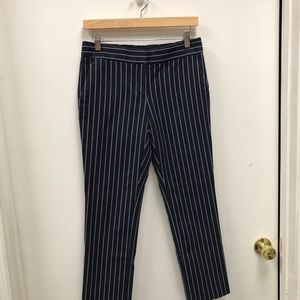 Ann Taylor Devin Fit Striped Crop Dress Pants - 2